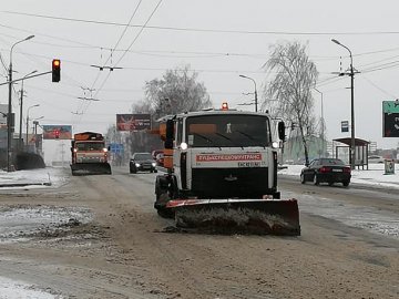 Від снігу тротуари Луцька чистять 12 машин. ФОТО