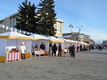 У центрі Луцька продають мед. ФОТО