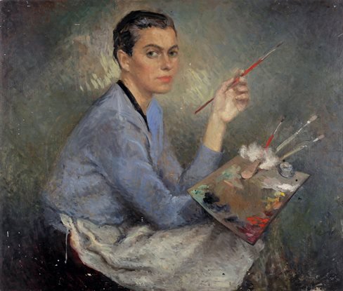 Автопортрет. Автор Ядвіга Пшерадська-Єнджиєвська, 1930-ті роки