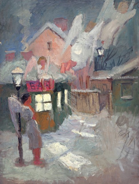 Ангели біля бару. Автор Ядвіга Пшерадська-Єнджиєвська, 1930-ті роки