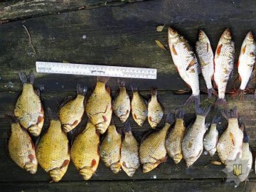 На волинському озері чоловік незаконно ловив рибу. ФОТО