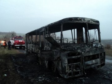 Поблизу Луцька згорів автобус. ФОТО. ОНОВЛЕНО