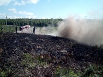 У Любомльському районі рятувальники не можуть загасити пожежу на торфовищі