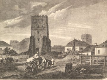 Замок Любарта на гравюрі ХІХ століття