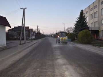 У ще одному волинському містечку провели дезінфекцію вулиць. ФОТО