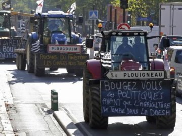 У Парижі тисячі фермерів виїхали на протест на тракторах. ФОТО