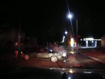 На Волині молодик на Audi врізався в авто поліцейських і втік з місця аварії