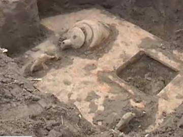 На Житомирщині знайшли танк з людськими кістками. ВІДЕО 