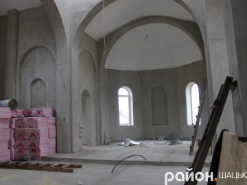 У Шацьку продовжують будівництво Свято-Михайлівського храму ПЦУ