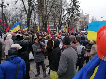 Протести під стінами Верховної Ради: волинські шахтарі долучилися до мітингу. ФОТО