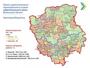 У Волинській області тривають обговорення щодо кількості районів: що пропонує Мінрегіон