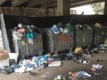 У Луцьку під мостом – купи сміття. ФОТО