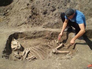 Волинські археологи знайшли поховання і мідні монети