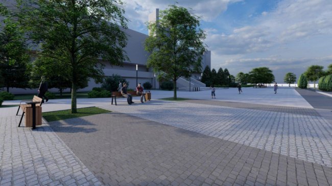 Показали, який вигляд матиме оновлена площа перед Палацом урочистих подій у Луцьку. ПРОЕКТ
