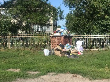Нестерпний сморід у місті: в Устилузі комунальники два тижні не вивозять сміття. ФОТО