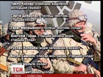 Імена загиблих у літаку українських військових