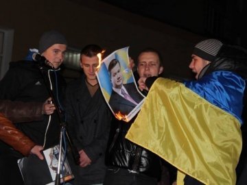 На Прикарпатті - політичні репресії через спалення портрету Януковича. ВІДЕО