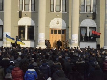 У Нововолинську - мітинг на підтримку шахтарів. ФОТО