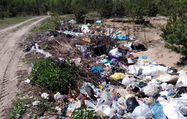 В районі на Волині люди викидають відходи дорогою до сміттєзвалища. ФОТО