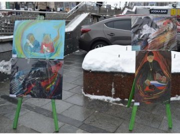 У центрі Києва - виставка картин із зони АТО. ФОТО 