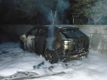 Невідомі спалили машину дружини громадського діяча Володимира Пащенка. ФОТО
