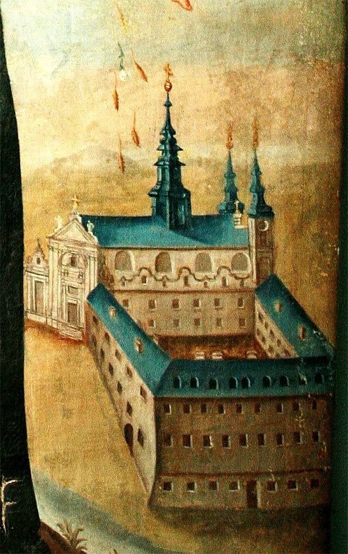 Костел тринітарів на іконі XVIII століття