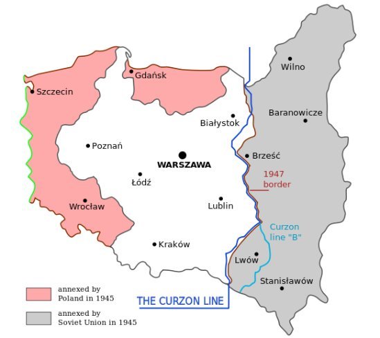 Лінія Керзона. Зображення з Вікіпедії