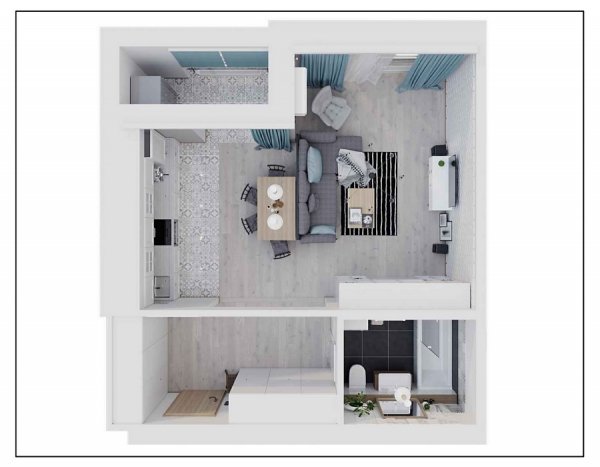 Приклад дизайну квартири в «Юпітері»