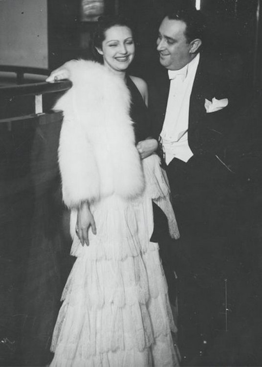 Михайло Вашинський з акторкою Ельжбетою Кринською, 1939 