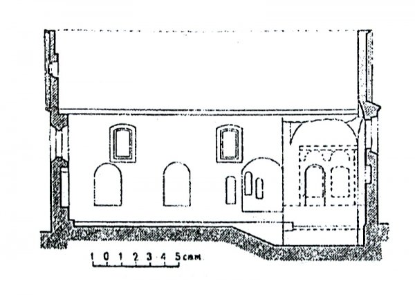 Церква у розрізі. Зображення з книги Втрачені християнські храми Луцька