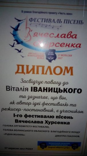 Віталій Іваницький: «За кордоном ніде б не жив - тільки в Україні, в Луцьку»