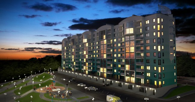 Візуалізація житлового будинку «Над рікою» , вул. Глушець 40.