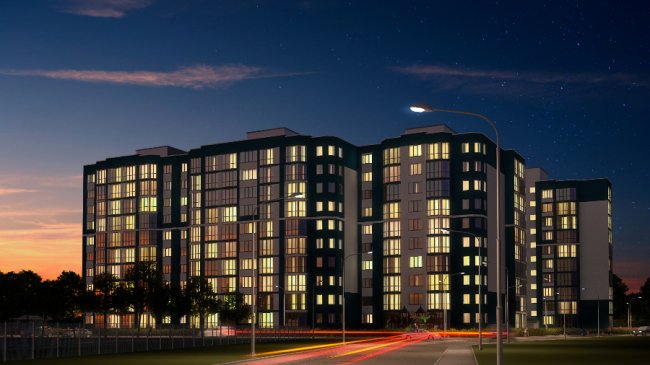 Візуалізація ЖК «Волошковий дім», село Липини, вул М. Заньковецької