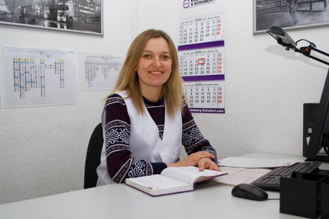 Ірина Давидчук на робочому місці