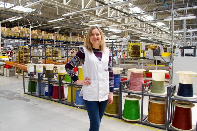 Ірина Давидчук на виробництві