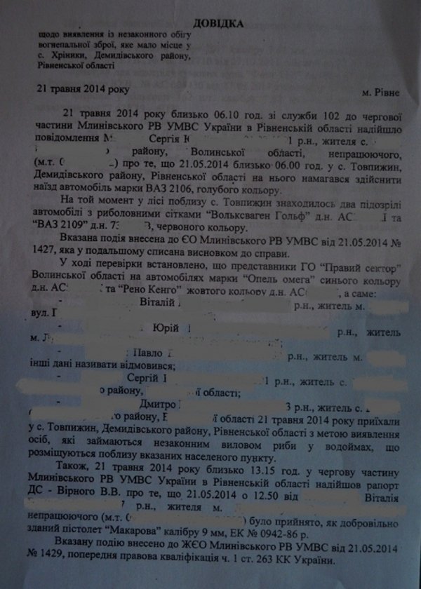 «Правий сектор» проти браконьєрів, або Де взявся пістолет на зупинці?