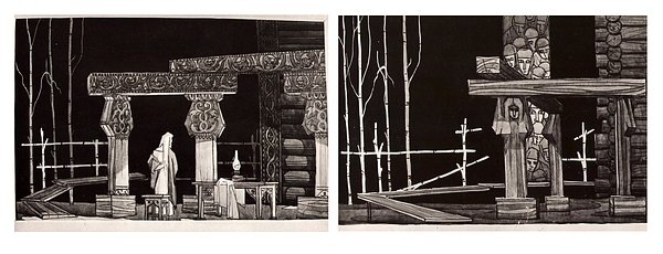 Макет до вистави «Сибірська мадонна». Художник А.Левенець 