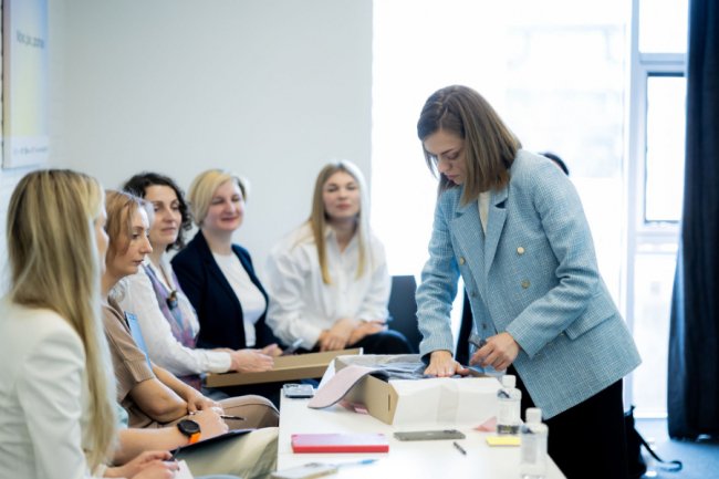 Марія під час захисту бізнес-плану