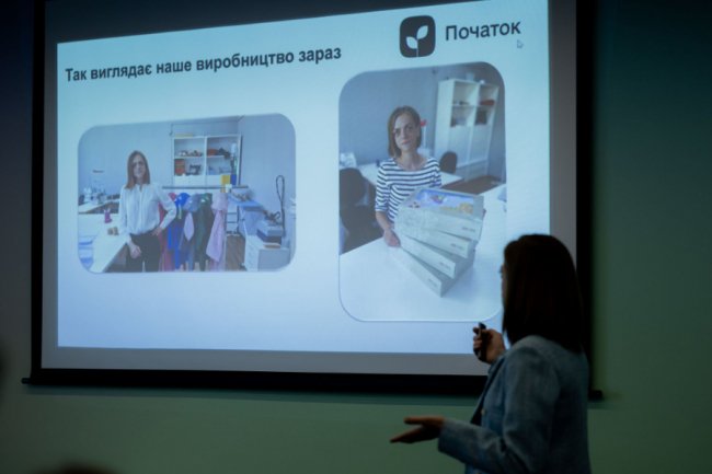 Марія під час захисту бізнес-плану