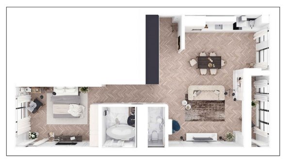 Приклад дизайну квартири в «Юпітері»