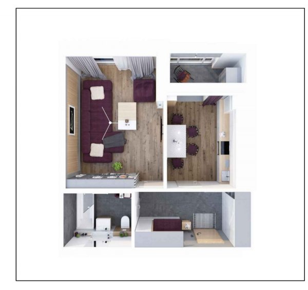 Приклад дизайну квартири в «Юпітері»