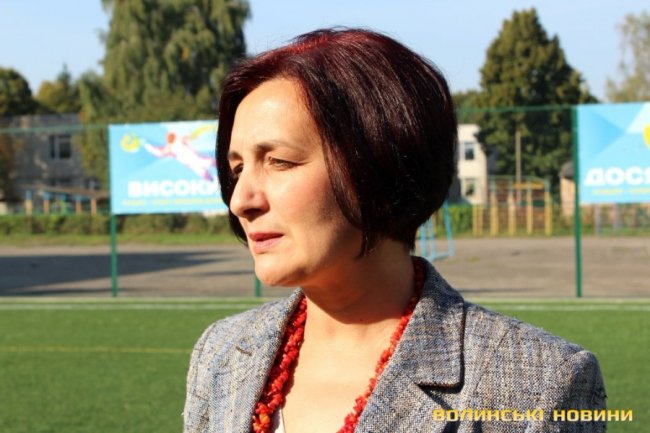 Під час відкриття спортивного майданчика (2014 рік)