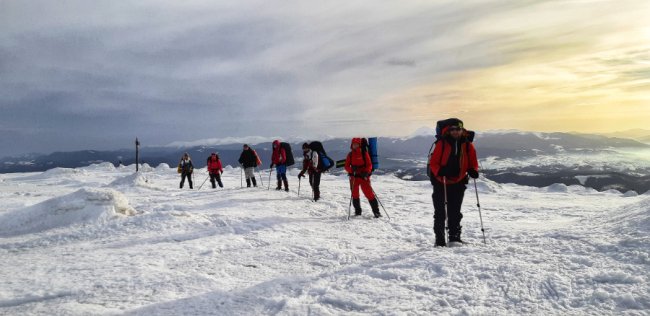 Зимовий похід на г. Хом’як. Горгани. 