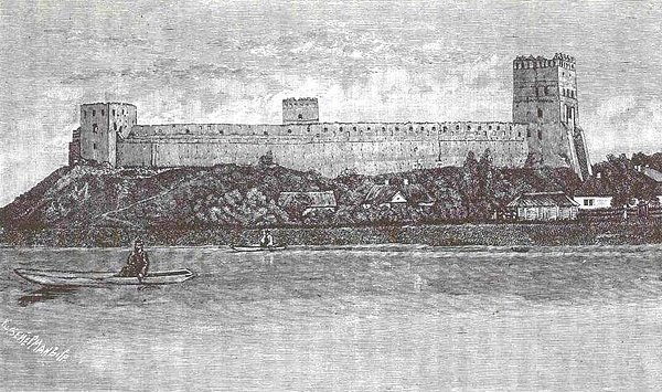 Замок і річка Гулшець. Автор - Веєрман. Зображення з книги «Волынь. Историческія судьбы Юго-Западнаго края»