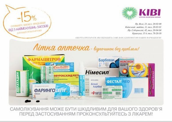 Літня аптечка: що треба і чого не варто брати