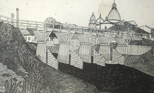 Графіка Юліуша Ріхтера, Варнсдорф, Богемія. Видавництво Польвої книжкової торгівлі, друк Товариства графічної індустрії, Відень, 1916. Зображення з книги «Луцьк у старовинній листівці, гравюрі та фотографії» Віктора Літевчука