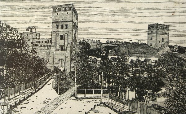 Графіка Юліуша Ріхтера, Варнсдорф, Богемія. Видавництво Польвої книжкової торгівлі, друк Товариства графічної індустрії, Відень, 1916. Зображення з книги «Луцьк у старовинній листівці, гравюрі та фотографії» Віктора Літевчука