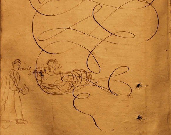 Побачення луцьких міщан ХVI століття. Аматорський малюнок із актової книги