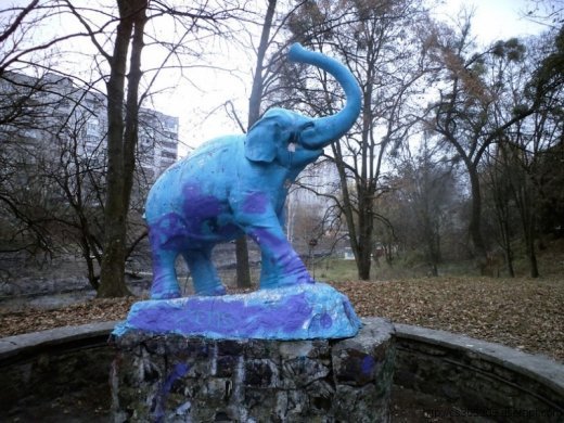 Як луцький слон міняв кольори