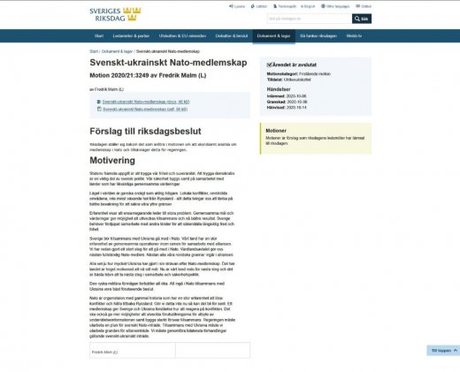 Шведські політики наполягають на вступі України до НАТО